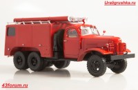  Коллекционная масштабная модель 1:43 Пожарный автомобиль химического пенного тушения ПМЗ-16 на шасси ЗиЛ-157 (ModelPro)
